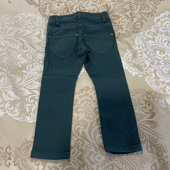 BNWT LOUIS LOUISE SLIM FIT KAKI ARMY DYED DENIM TODDLER JEANS EUROPEAN DESIGNER - Picture 3 of 8